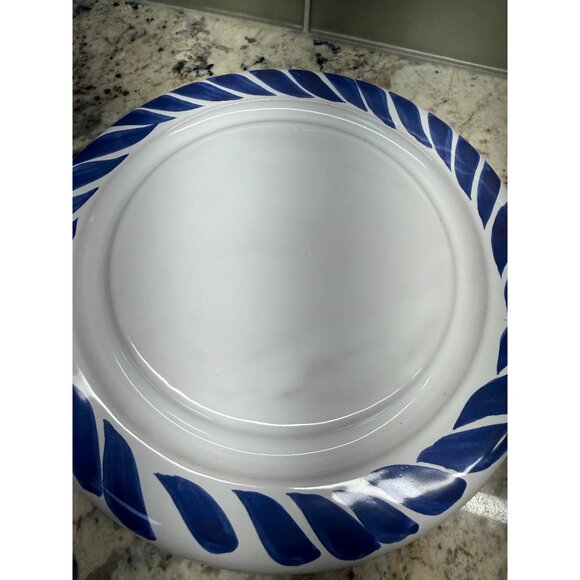 Signed Mexican Talavera Hand-Painted Cheese Butter Dish Lid Plate Table Top Read - Picture 5 of 14